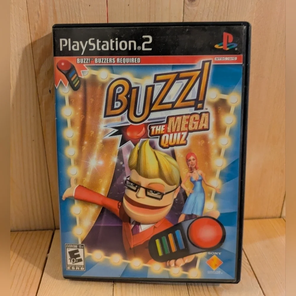 Buzz! The Mega Quiz for Sony 2 - Black Case Used